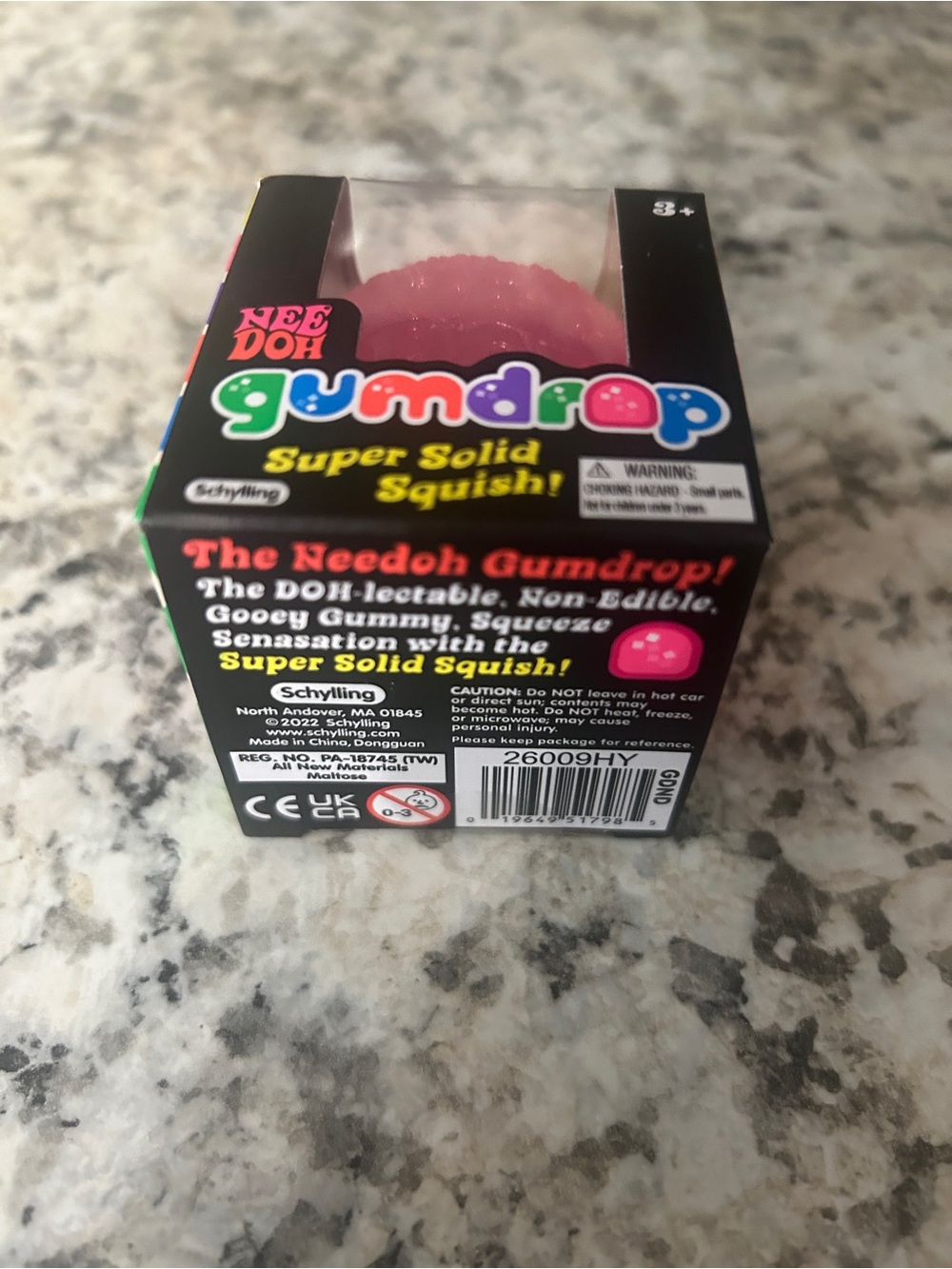 Needoh Gumdrop Pink Schylling Squishy Fidget Toy - Picture 3 of 6
